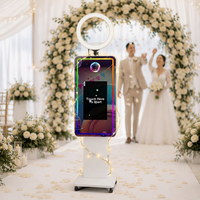 Photomaton pour mariage et fête, logiciel gratuit, écran tactile 21,5 pouces, miroir magique, photomaton, entrepôt à l'étranger US/UK/CA/EU