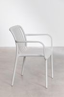 Tables de cour extérieures Chaises à dossier confortables Tabourets en plastique élégants pour balcon et salon