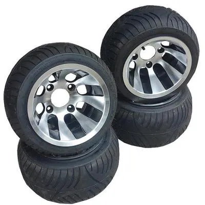 205/30-10 inch flat tire with aluminum alloy wheel hub for 4 wheel go kart refitted accessories ATV