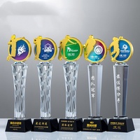 Trofeos de Cristal Personalizados al por Mayor de Alta Calidad, Serie Deportiva, Trofeo de Cristal Impreso con UV, Diseños Personalizados