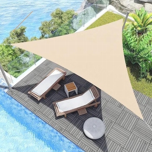 Sun <span class=keywords><strong>Shade</strong></span> Sail tam giác không thấm nước cho Patio yard pergola UV khối dù để che nắng màu xám cát màu ngoài trời hình chữ nhật Sun <span class=keywords><strong>Shade</strong></span> Sail - Product Image 1