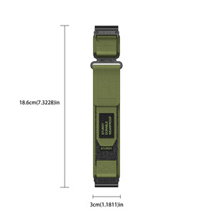 Tali Jam Tangan Sport Taktis Mewah Lionorm untuk <span class=keywords><strong>Garmin</strong></span> Forerunner EPIX Instinct Tactix Fenix7X 6X Pro 7 6 6Pro 26mm 22mm Bahan Nilon - Product Image 2