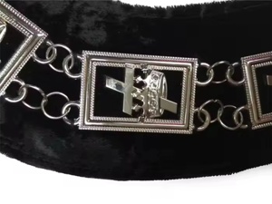 Collier de maître maçon Blue Lodge plaqué or sur velours bleu à vendre – Nouvelle qualité, prix bas - Product Image 4