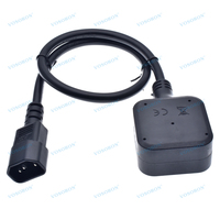 Toma de corriente IEC320 C14 a UK BS1363A, enchufe macho IEC C14 a enchufe hembra de 3 pines del Reino Unido Cable adaptador de corriente para PDU UPS,13A 250V
