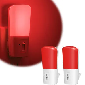 LOHAS Luz noturna de cor vermelha, sensor de luz noturna LED para quarto de bebês, luz noturna regulável vermelha