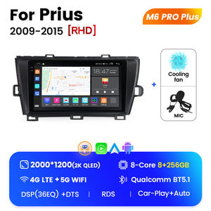 Reproductor MP3 con pantalla táctil para coche oyota Rius 2009, 2015 - Product Image 5