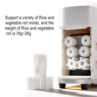 Machine à faire des boulettes de riz pour sushi entièrement automatique de type table en acier inoxydable 50W, facile à nettoyer, facile à installer, garantie 1 an, tension universelle