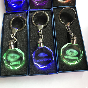 Hot bán sáng tạo cho NFL Logo tùy chỉnh tinh thể tia laser Câu lạc bộ bóng đá Keychain với đa ánh sáng có thể điều chỉnh Hộp quà tặng - Product Image 5
