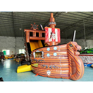 Grand toboggan aquatique <span class=keywords><strong>gonflable</strong></span> commercial en forme de <span class=keywords><strong>bateau</strong></span> <span class=keywords><strong>pirate</strong></span>, combo aire de jeux <span class=keywords><strong>gonflable</strong></span> pour <span class=keywords><strong>location</strong></span> de fêtes d'enfants - Product Image 1