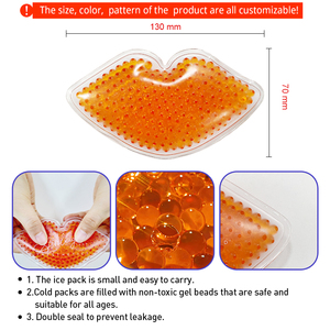 Venta caliente <span class=keywords><strong>de</strong></span> Shanghai Bingfan Forma <span class=keywords><strong>de</strong></span> labio reutilizable Paquete <span class=keywords><strong>de</strong></span> hielo Pequeño regalo Pvc Paquete frío caliente para el cuidado <span class=keywords><strong>de</strong></span> la belleza - Product Image 6
