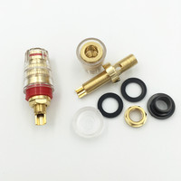 Support pour haut-parleur à filetage, 1 pièce, rouge pour prise banane Jack de 4mm