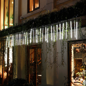 30Cm 50Cm 8 Ống Icicle Tuyết Mùa Thu Chuỗi Cascading Cổ Tích Ánh Sáng Rơi Mưa Trang Trí Ánh Sáng Không Thấm Nước Led Meteor Shower <span class=keywords><strong>Lights</strong></span> - Product Image 4