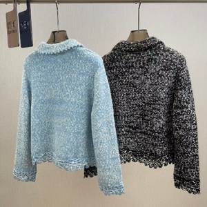 Primavera e autunno nuovo stile a fiori con risvolto in garza a maniche lunghe in maglia <span class=keywords><strong>Cardigan</strong></span>, Top Coat alla moda ed elegante da <span class=keywords><strong>donna</strong></span> - Product Image 3