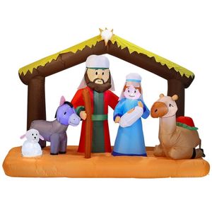 Noel şişme doğuş sahne dekorasyon noel şişme yerleşik LED ile noel bahçe çim parti için havaya uçurmak - Product Image 4