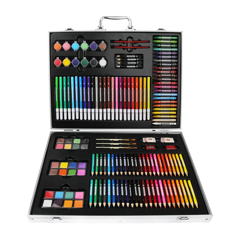 Mobee kids drawing art set Watercolor pen brush Crayon art color pen painting art kit box for boys and girls as gift
