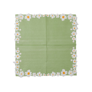 Printed Daisy Paper Napkins 330mmx330mm For Birthday Parties And Events - Product Image 5
