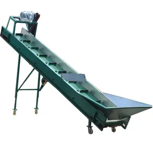 CE certificate infeed mobile rubber belt conveyor machine price with chevron belt for sawdust