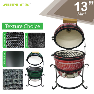AUPLEX 13 pulgadas caliente perla cerámica Kamado Asadores al aire libre Camping barbacoa parrillas acero Pellet fumador sin humo hierro carbón plegable - Product Image 4
