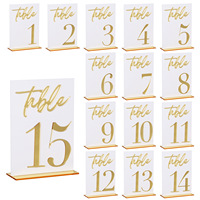 Cartes de Table en verre plexi transparent affichage lettre colorée cartes de Place de mariage en acrylique et numéros de Table avec étiquettes de prix