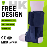 Attelle de cheville réglable à lacets pour adulte – Nouvelle solution médicale pour la protection orthopédique, le soulagement des douleurs à la cheville et le maintien articulaire fixe