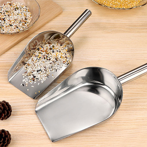 Vente flash : équipement d'alimentation pour animaux de compagnie, pelle à nourriture en acier inoxydable, pelle à fond incurvé, <span class=keywords><strong>spatule</strong></span> d'alimentation pour animaux - Product Image 3