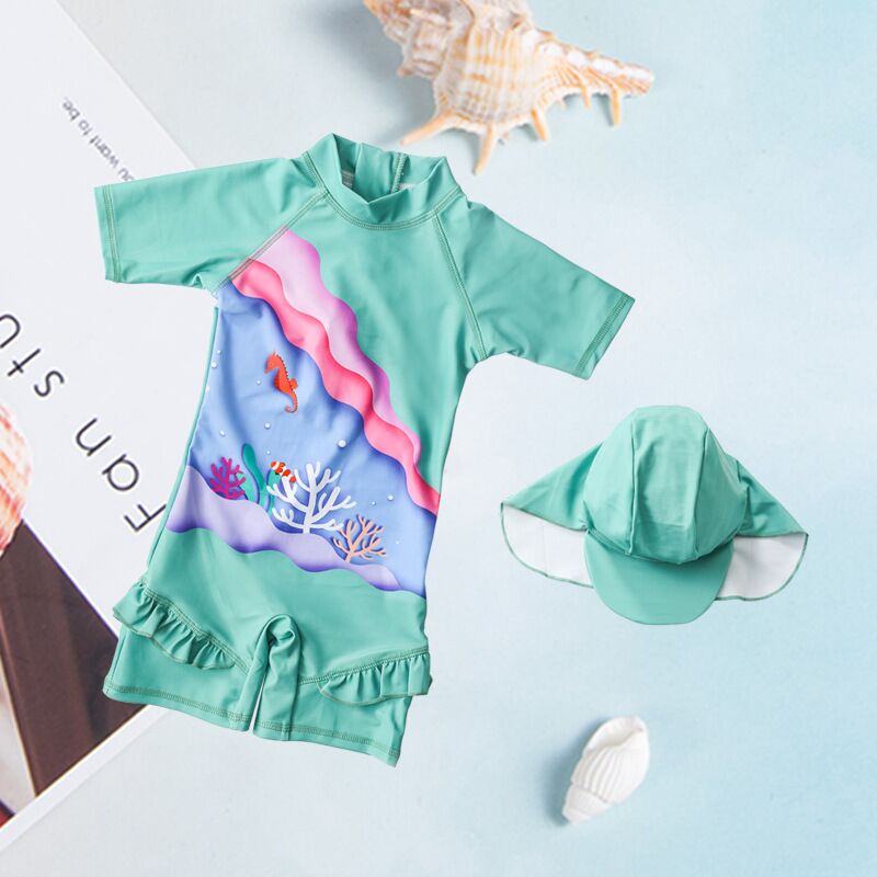 Оптовая продажа, детский купальный костюм, купальник для маленьких девочек