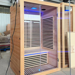 Tính năng độc đáo thiết kế cửa kính cường lực trong nhà tắm hơi bằng gỗ khô tắm hơi trong nhà với các dịch vụ tùy chỉnh - Product Image 2