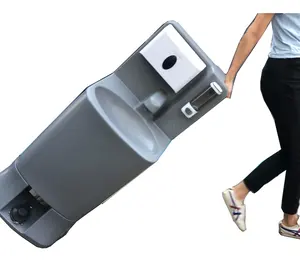 En plastique solide extérieur public extérieur portatif pompes à pied à petit portable lavabo à main équipement de station