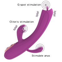 Neues Design Doppelzungen-Leckvibrator für Frauen 10 Geschwindigkeitsstufen G-Punkt-Stimulation Erwachsenen-Masturbator USB