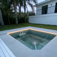 Piscine Spa Extérieure Moderne pour Villa avec Jets de Massage, Pompe, Filtre et Système de Chauffage