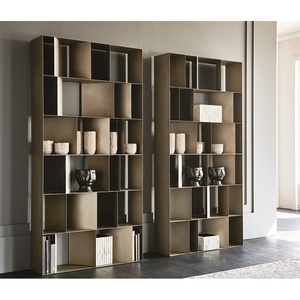 Scaffale di Design Italiano per Arredamento Hotel, Vetrina Espositiva, Libreria Divisoria Aperta <span class=keywords><strong>in</strong></span> <span class=keywords><strong>Metallo</strong></span> per Camera da Letto - Product Image 1