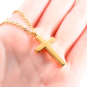 Collier pendentif croix chrétienne en acier inoxydable pour femmes et hommes, breloques pour chaîne, ras-de-cou, bijoux de prière minimalistes, accessoires - Product Image 5