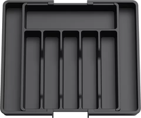 Boîte de rangement pour couverts de cuisine à séparation multicouche Tiroir à double traction avec armoires à outils Organisateur Armoire de rangement pour outils