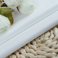 Tissu Jacquard Chevron 100% Coton 80s/2, Finition à l'Ammoniaque Liquide, Facile d'Entretien, Léger, Blanc, pour Filles, Garçons et Tenues Professionnelles