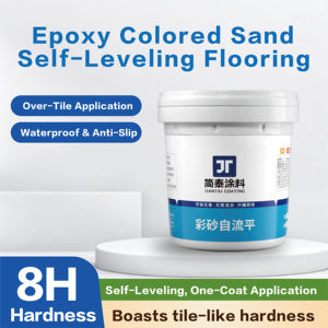 Eco-friendly Waterproof Wear Resistant Epoxy Colored Sand Self-Leveling Floor Coating 5 Year Warranty for Concrete Tile Bathroom - Product Image 3