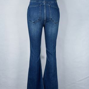 Pantalons en jean brodés à taille haute élastique pour femmes, personnalisés - Product Image 4