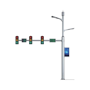 Poteau en acier galvanisé à chaud pour les croisements et les intersections routières, poteau de signalisation routière certifié CE - Product Image 2