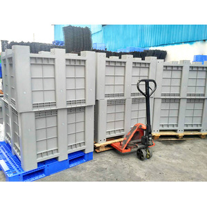 Stock Nine-Legged Closed Folding <strong>Pallet</strong> <strong>Box</strong> Sichuan Character Logistics Transport Forklift Plastic Grid <strong>Box</strong> WT-KBX69 - Product Image 1