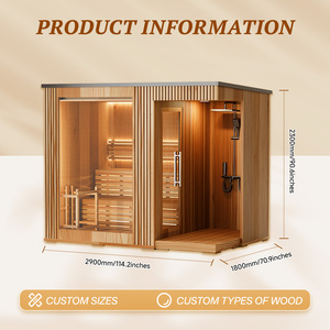 Sauna de Vapor de Madera para Exterior, Venta Directa de Fábrica, La Mejor Sauna Exterior con <span class=keywords><strong>Ducha</strong></span> - Product Image 3