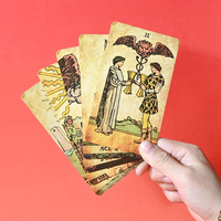 Jeu de Tarot Classique Imprimé sur Mesure Cartes de Tarot Artisanales en Cristal Personnalisées Impression de Cartes à Jouer pour Jeux de Société pour Adultes