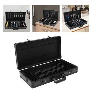 Estuche Profesional para Barbería, Maletín Portátil para Estilistas de Salón, Organizador de Herramientas de Corte de Cabello con Cerradura de Código, Negro - Product Image 4
