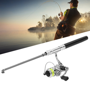 Portable <strong>Mini</strong> <strong>Pen</strong> Shape <strong>Fishing</strong> <strong>Rod</strong> Pole <strong>Pocket</strong> Retractable <strong>Fishing</strong> <strong>Rod</strong> with Reel WheelBlack - Product Image 6