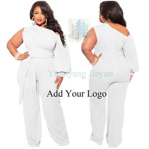 Size Women Jumpsuit <strong>Elegant</strong> for <strong>Wedding</strong> African <strong>Clothes</strong> Spring Wide Leg Playsuit One Sleeve Large Big Ladies Jumpsuit 2024 - Product Image 3