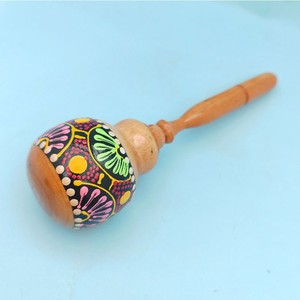 Maracas de coco grabadas con tonos superiores, instrumento africano de acompañamiento, campana de mano, bola de arena, venta al por mayor - Product Image 5