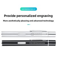 Lampe stylo LED Doctor Pupil à double source lumineuse, rechargeable USB, en alliage d'aluminium, IP20, pour examen médical oral