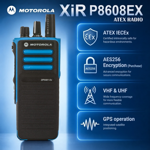 Radio Bidireccional Digital a Prueba de Explosiones XiR P8608Ex ATEX sin Teclado, VHF de Largo Alcance, IP67, Móvil - Product Image 5