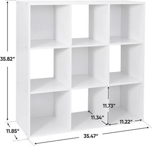 9 Cube Storage <b>Shelf</b> Organizer Wooden Bookshelf System Display <b>Shelves</b> Compartments ZY120 <b>Book</b> Display Rack ZY120 - Product Image 3