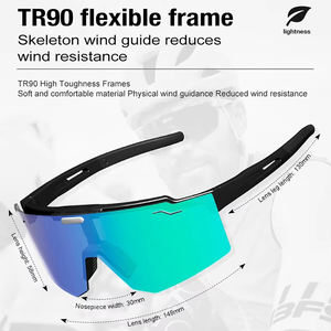 Lunettes de sport <span class=keywords><strong>VTT</strong></span> polarisées à verres miroir, lunettes de cyclisme et de course, <span class=keywords><strong>protection</strong></span> UV400, lunettes de sécurité extérieures rabattables, logo personnalisé - Product Image 4