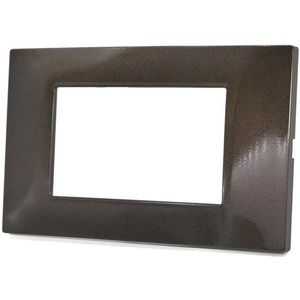 Plaque technopolymère 3 voies couleur bronze compatible avec Vimar Plana - Product Image 2