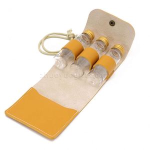 Camping <b>Spice</b> Kit with 3 <b>Jars</b> Foldable <b>Spice</b> Holder with Strap PU Leather Seasoning Storage Bag - Product Image 3